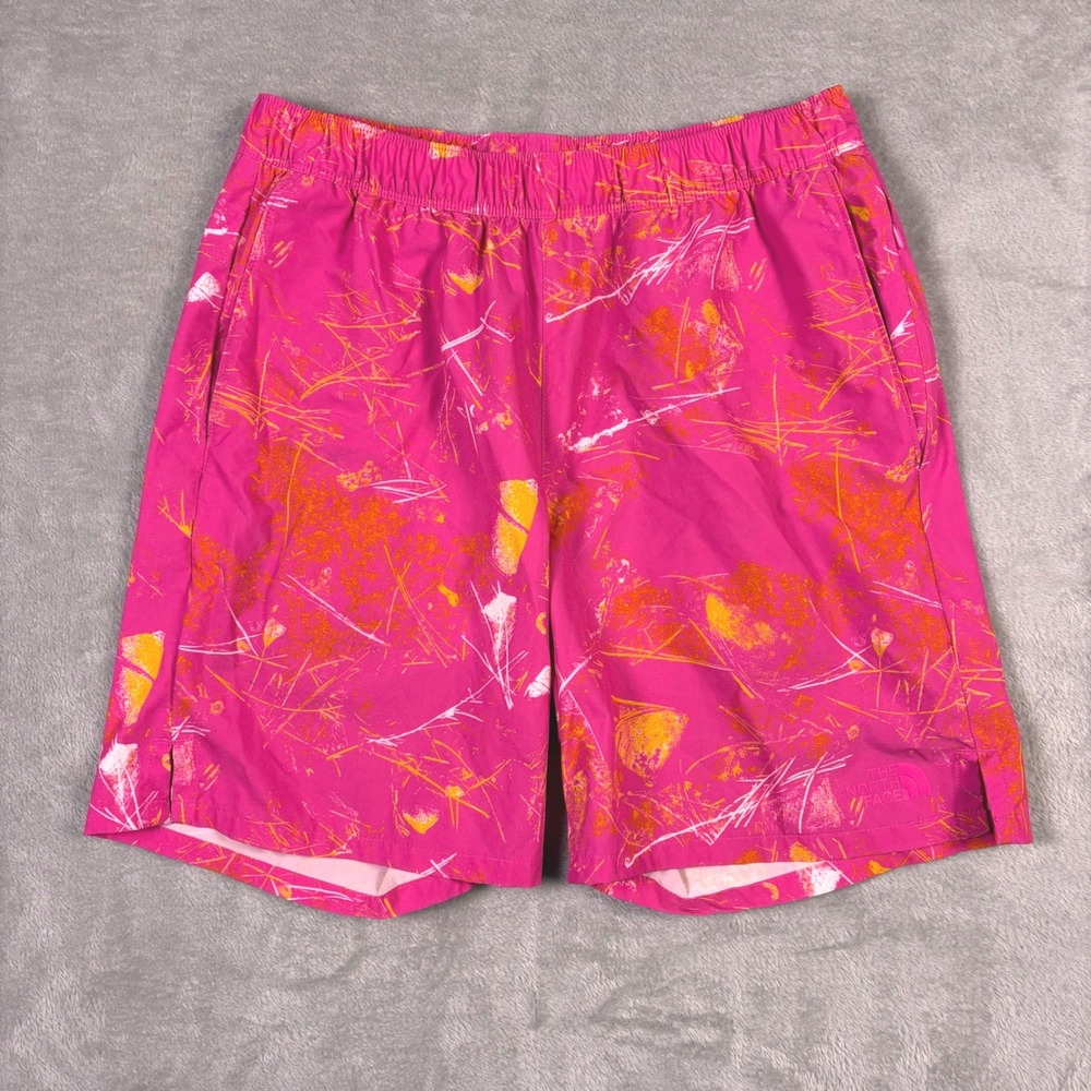 The North Face Mens Class V Pull-On Shorts Pink‎ Abstract NF0A535Q Small Hybrid